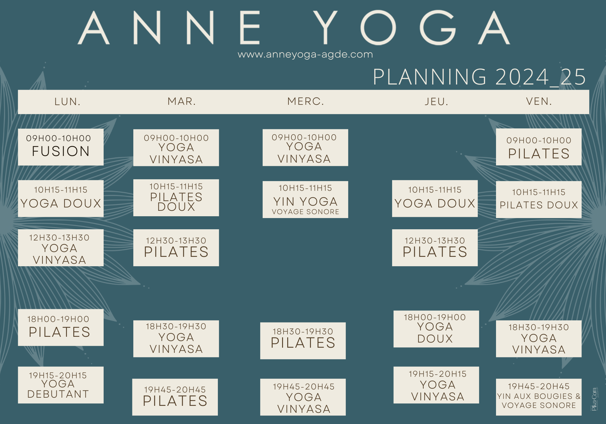 COURS DE YOGA AGDE _ ANNE YOGA _ 2024 2025